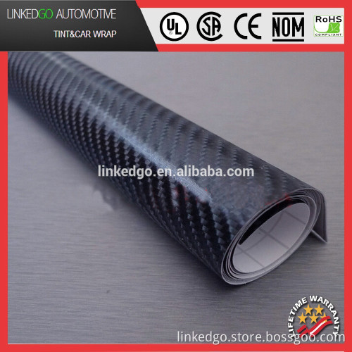 Good Quality Car Wrapping Sticker Black 1.52*30M 4D Carbon Fiber Vinyl Wrap Sheets